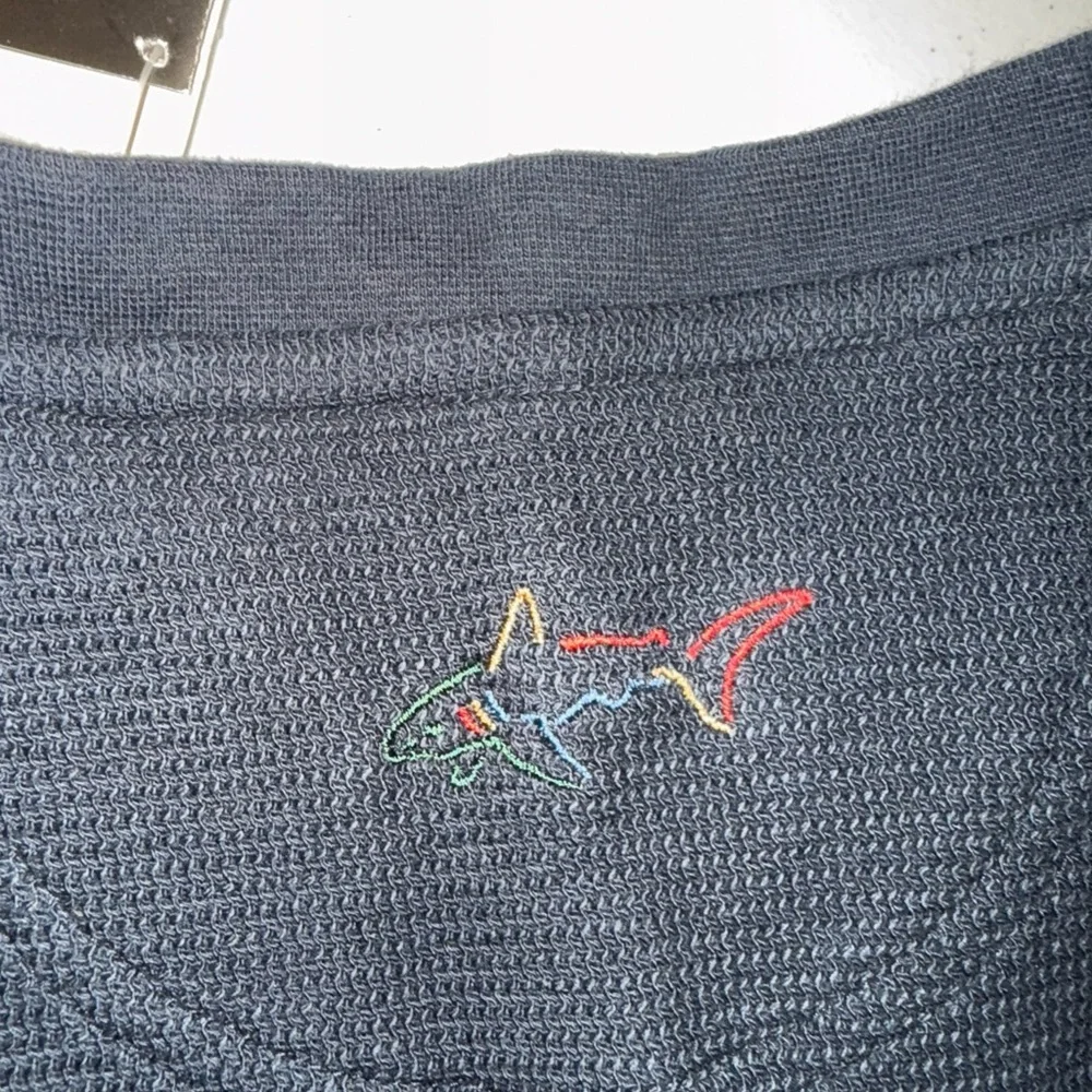 Greg Norman Collection Sweater V Neck Vest‎ Golf Mens Large Navy Blue NWT $69